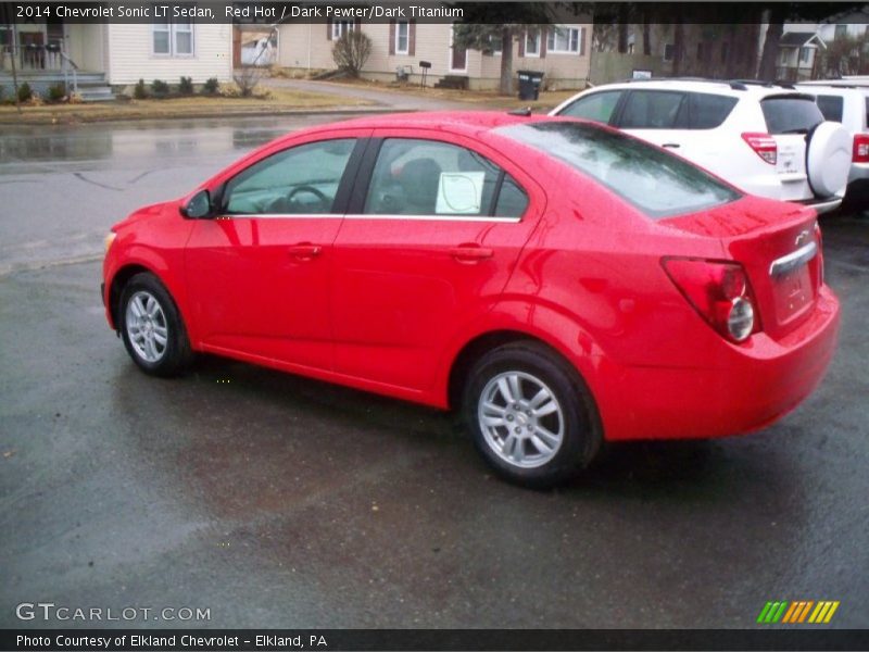 Red Hot / Dark Pewter/Dark Titanium 2014 Chevrolet Sonic LT Sedan