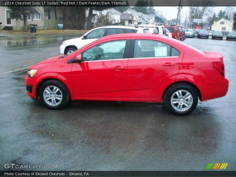 Red Hot / Dark Pewter/Dark Titanium 2014 Chevrolet Sonic LT Sedan