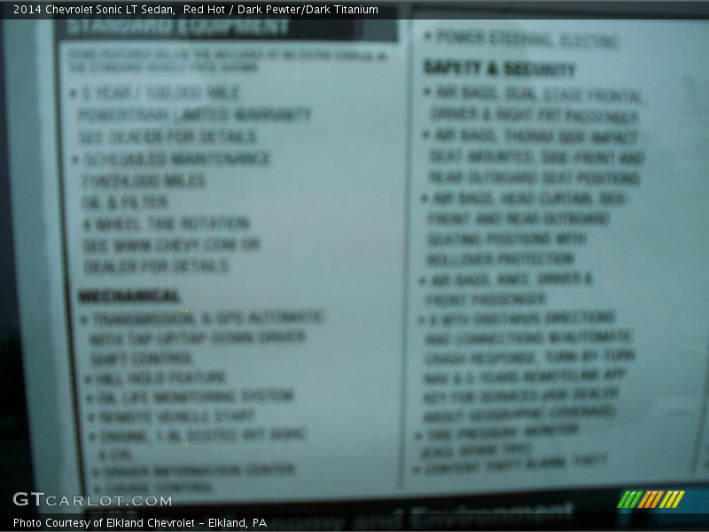 Red Hot / Dark Pewter/Dark Titanium 2014 Chevrolet Sonic LT Sedan