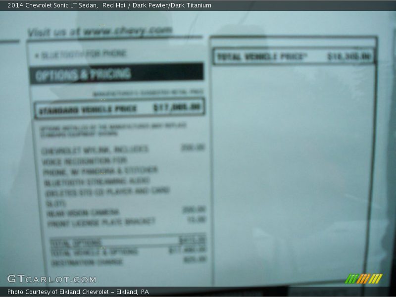 Red Hot / Dark Pewter/Dark Titanium 2014 Chevrolet Sonic LT Sedan