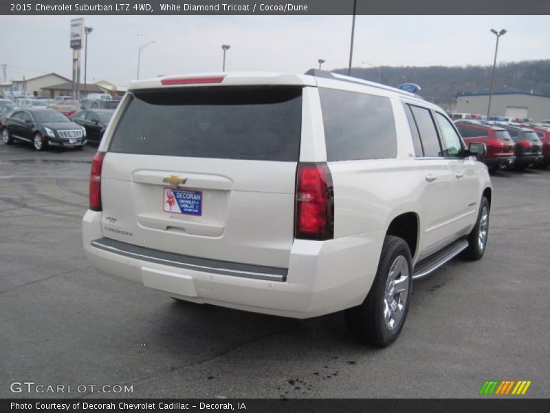 White Diamond Tricoat / Cocoa/Dune 2015 Chevrolet Suburban LTZ 4WD