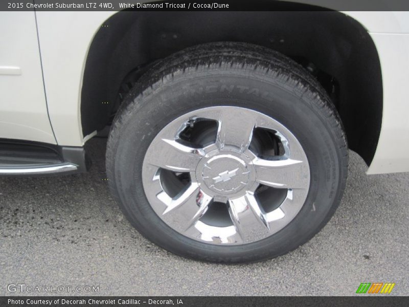 White Diamond Tricoat / Cocoa/Dune 2015 Chevrolet Suburban LTZ 4WD