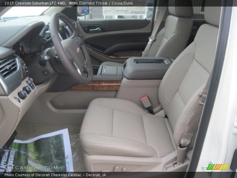 White Diamond Tricoat / Cocoa/Dune 2015 Chevrolet Suburban LTZ 4WD