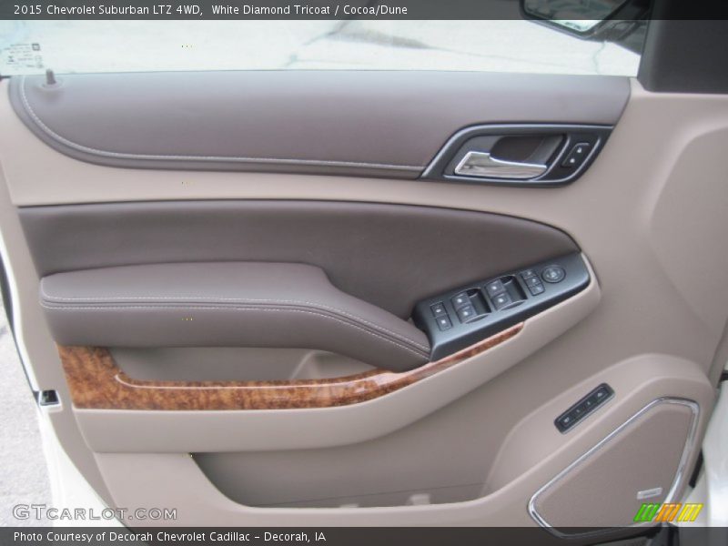 White Diamond Tricoat / Cocoa/Dune 2015 Chevrolet Suburban LTZ 4WD
