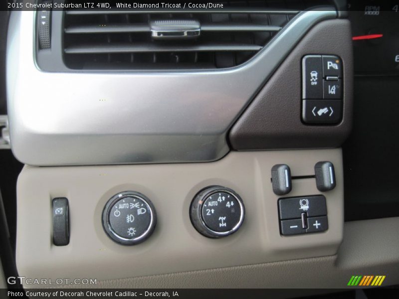 White Diamond Tricoat / Cocoa/Dune 2015 Chevrolet Suburban LTZ 4WD
