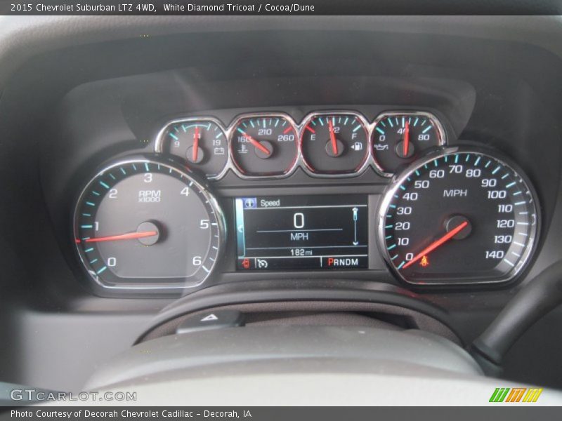 White Diamond Tricoat / Cocoa/Dune 2015 Chevrolet Suburban LTZ 4WD