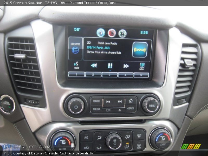 White Diamond Tricoat / Cocoa/Dune 2015 Chevrolet Suburban LTZ 4WD