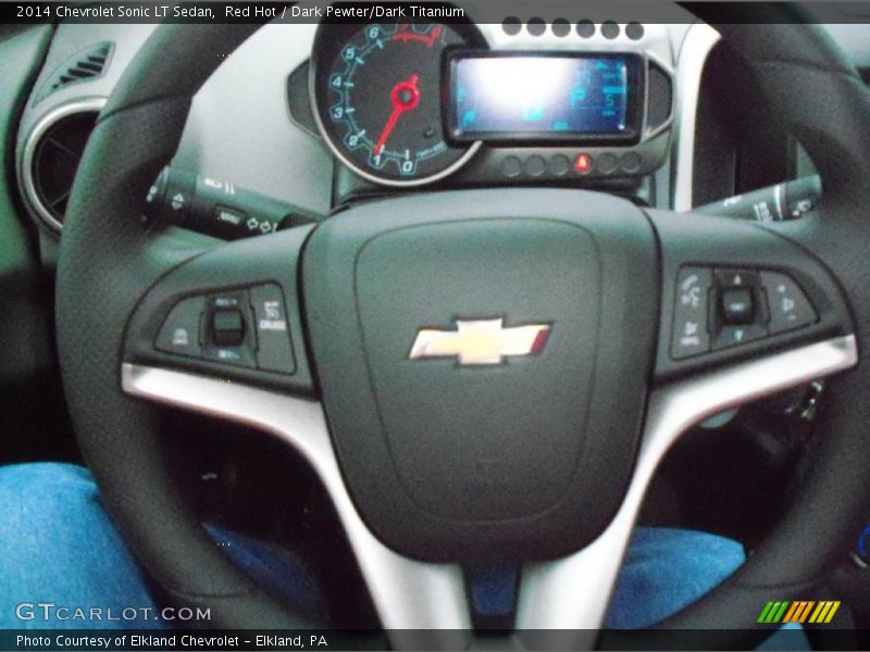 Red Hot / Dark Pewter/Dark Titanium 2014 Chevrolet Sonic LT Sedan