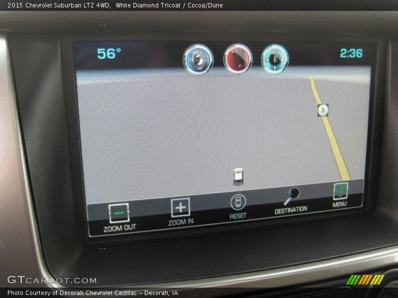 White Diamond Tricoat / Cocoa/Dune 2015 Chevrolet Suburban LTZ 4WD