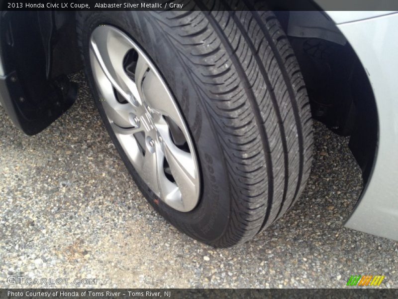 Alabaster Silver Metallic / Gray 2013 Honda Civic LX Coupe