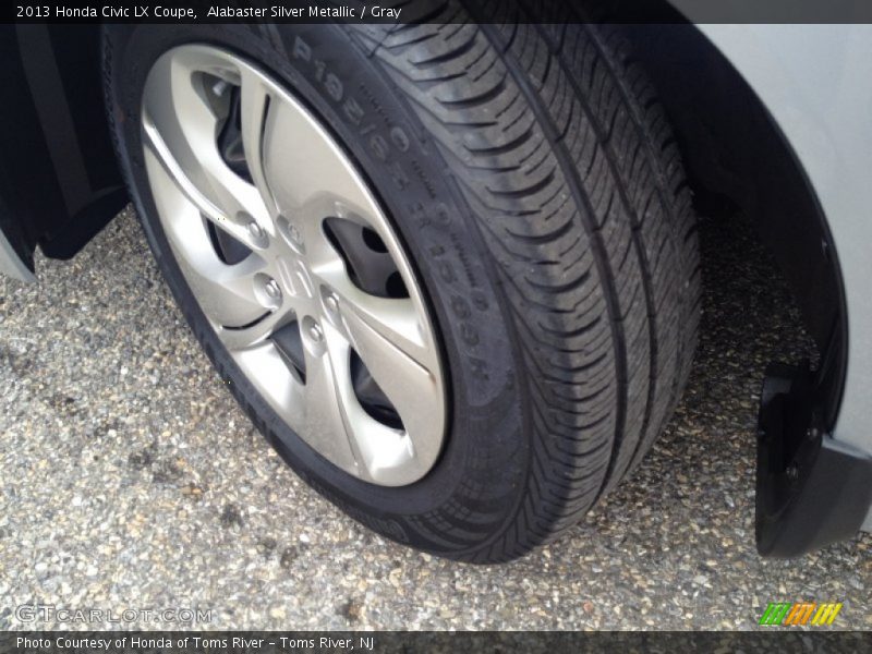 Alabaster Silver Metallic / Gray 2013 Honda Civic LX Coupe