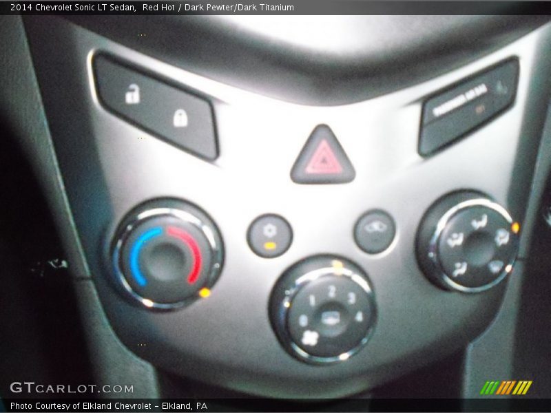 Red Hot / Dark Pewter/Dark Titanium 2014 Chevrolet Sonic LT Sedan
