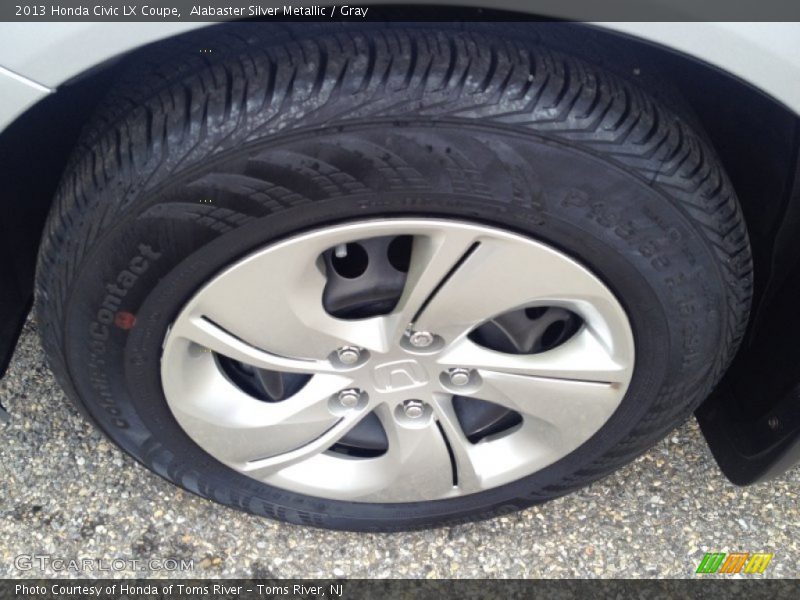 Alabaster Silver Metallic / Gray 2013 Honda Civic LX Coupe