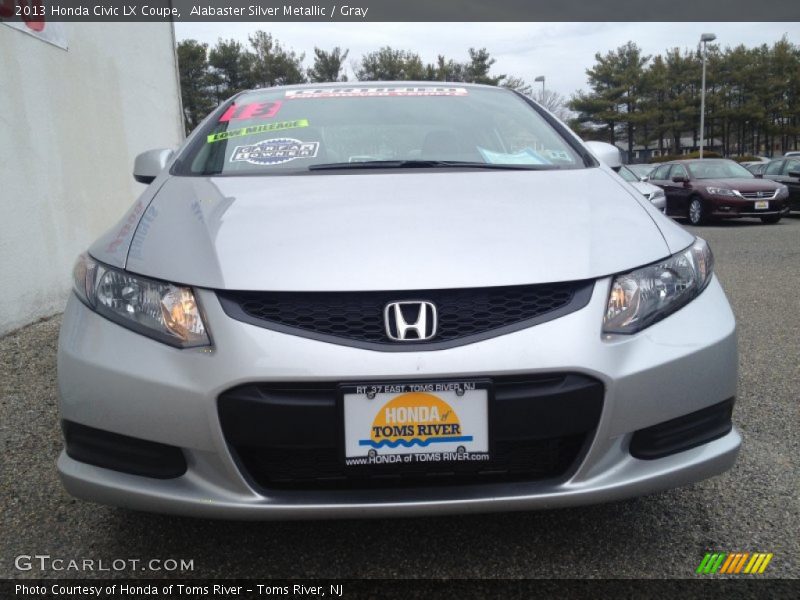 Alabaster Silver Metallic / Gray 2013 Honda Civic LX Coupe