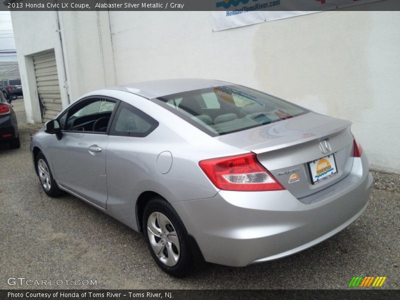 Alabaster Silver Metallic / Gray 2013 Honda Civic LX Coupe