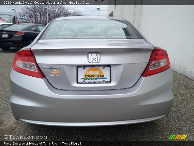 Alabaster Silver Metallic / Gray 2013 Honda Civic LX Coupe