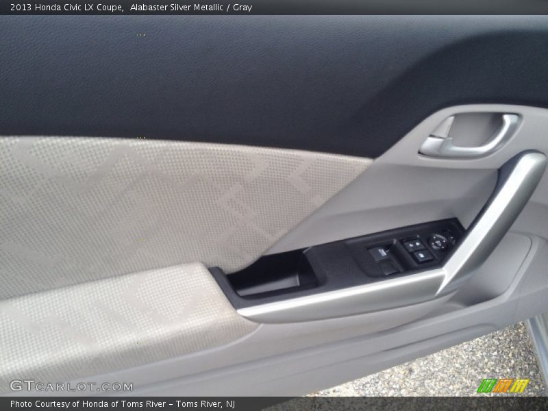 Alabaster Silver Metallic / Gray 2013 Honda Civic LX Coupe