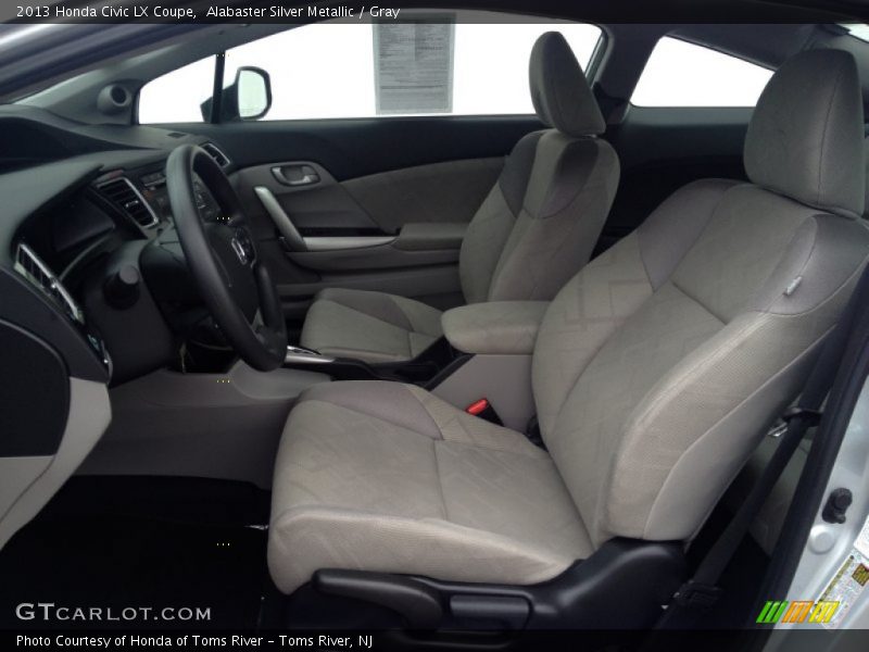 Alabaster Silver Metallic / Gray 2013 Honda Civic LX Coupe