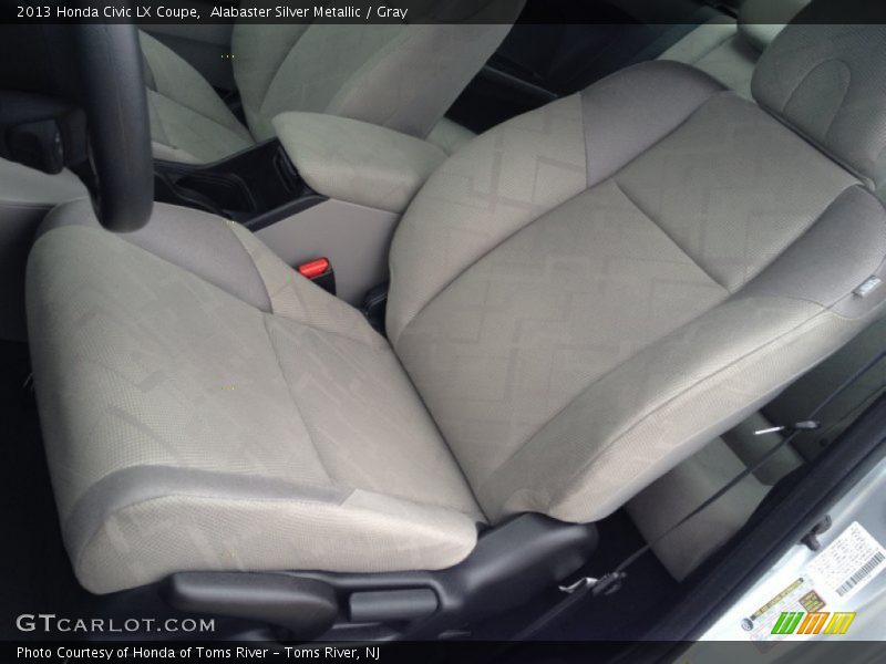 Alabaster Silver Metallic / Gray 2013 Honda Civic LX Coupe