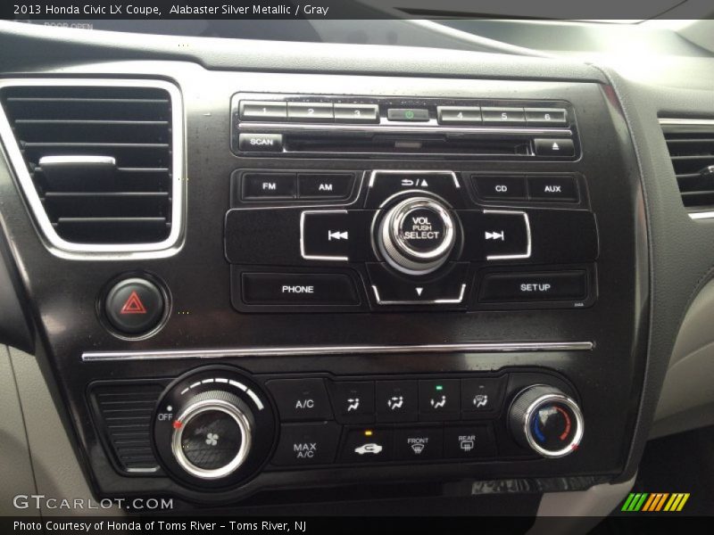 Alabaster Silver Metallic / Gray 2013 Honda Civic LX Coupe