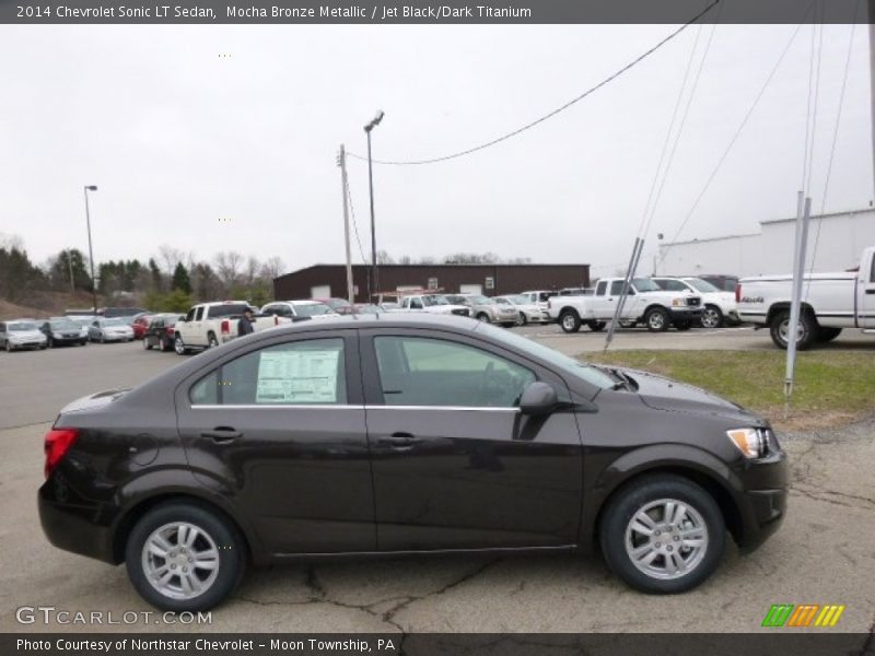 Mocha Bronze Metallic / Jet Black/Dark Titanium 2014 Chevrolet Sonic LT Sedan