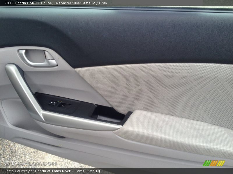 Alabaster Silver Metallic / Gray 2013 Honda Civic LX Coupe
