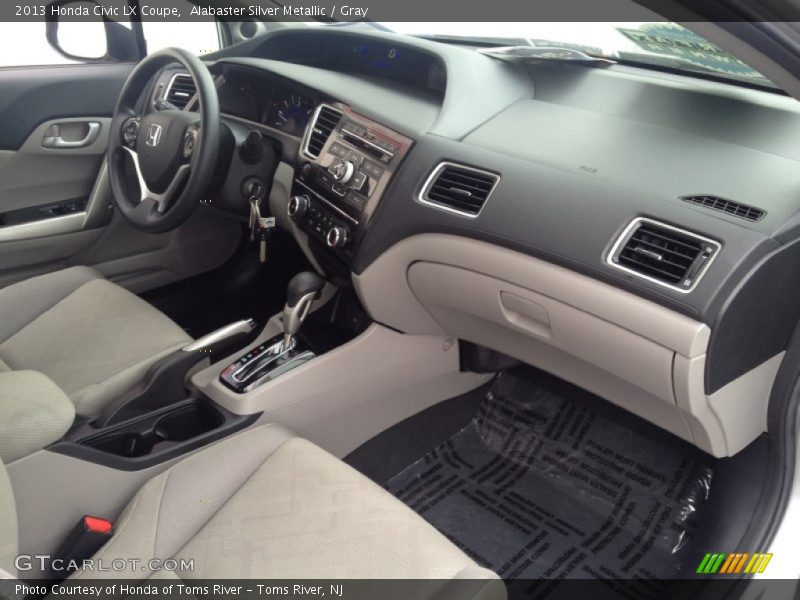 Alabaster Silver Metallic / Gray 2013 Honda Civic LX Coupe