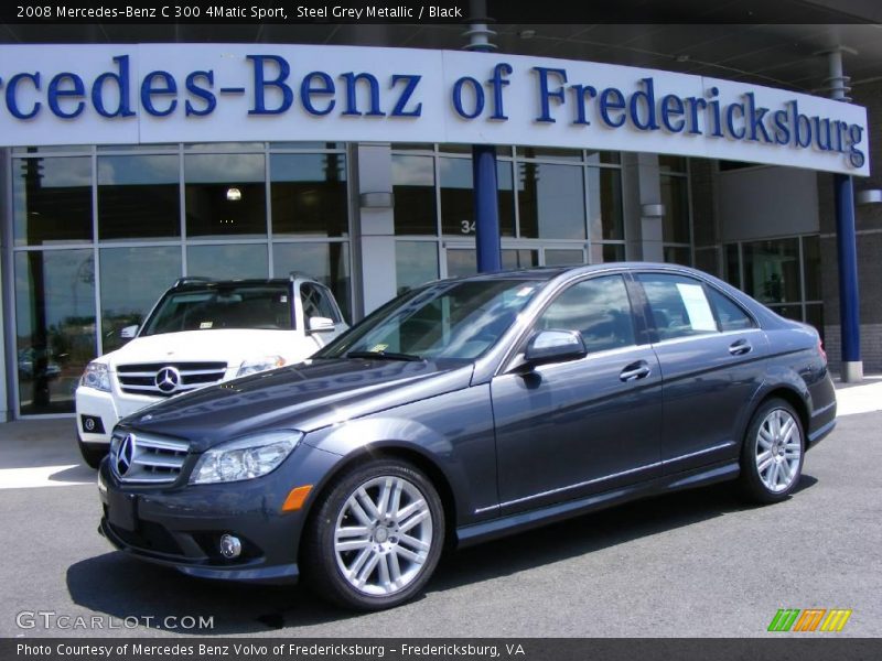 Steel Grey Metallic / Black 2008 Mercedes-Benz C 300 4Matic Sport