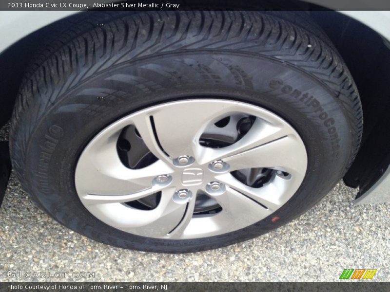 Alabaster Silver Metallic / Gray 2013 Honda Civic LX Coupe