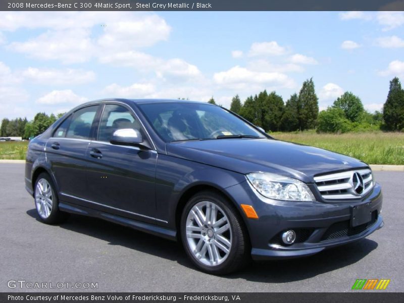 Steel Grey Metallic / Black 2008 Mercedes-Benz C 300 4Matic Sport