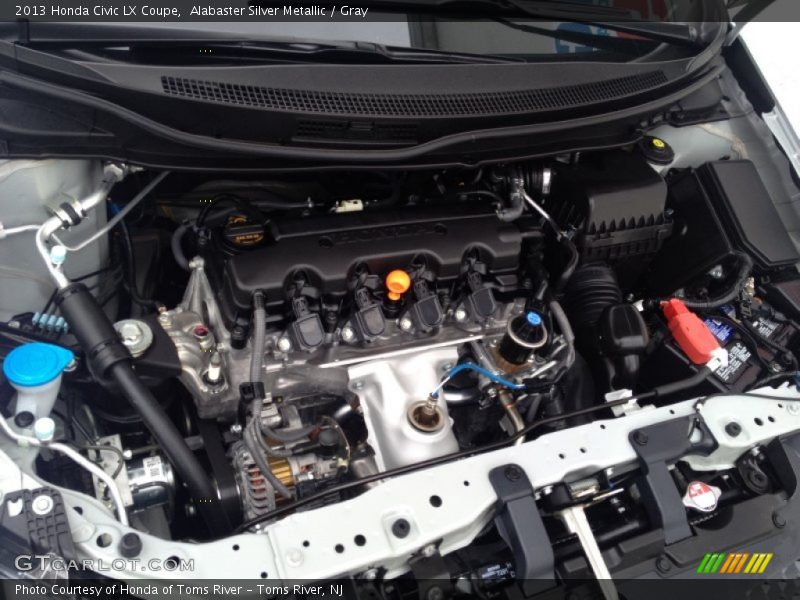 Alabaster Silver Metallic / Gray 2013 Honda Civic LX Coupe