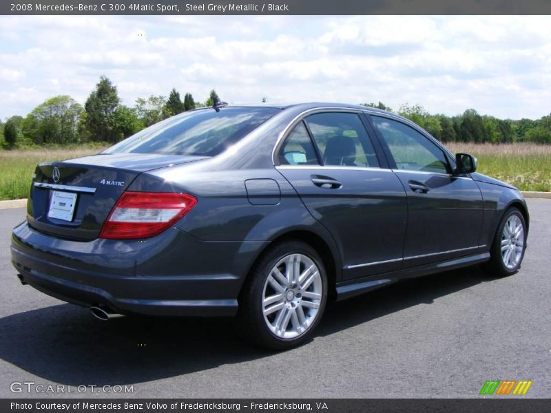 Steel Grey Metallic / Black 2008 Mercedes-Benz C 300 4Matic Sport