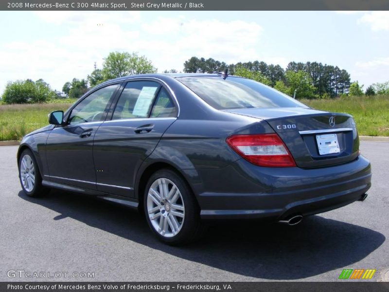 Steel Grey Metallic / Black 2008 Mercedes-Benz C 300 4Matic Sport