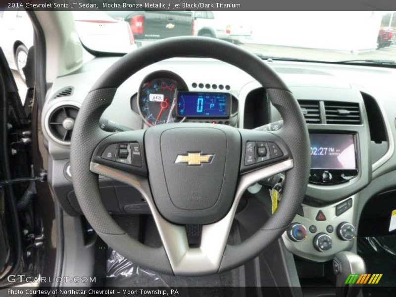 Mocha Bronze Metallic / Jet Black/Dark Titanium 2014 Chevrolet Sonic LT Sedan