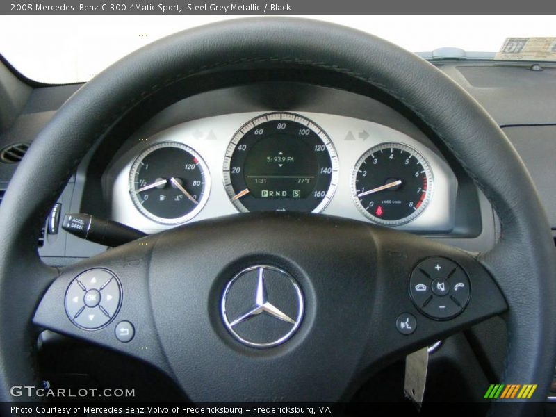 Steel Grey Metallic / Black 2008 Mercedes-Benz C 300 4Matic Sport
