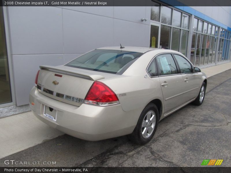 Gold Mist Metallic / Neutral Beige 2008 Chevrolet Impala LT