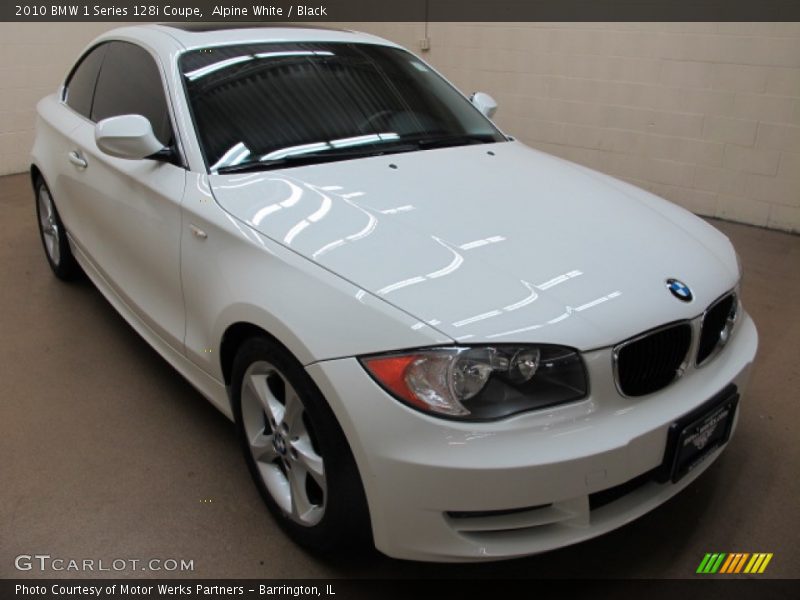 Alpine White / Black 2010 BMW 1 Series 128i Coupe