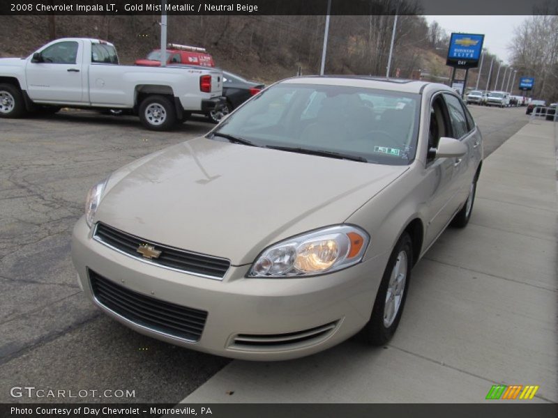 Gold Mist Metallic / Neutral Beige 2008 Chevrolet Impala LT