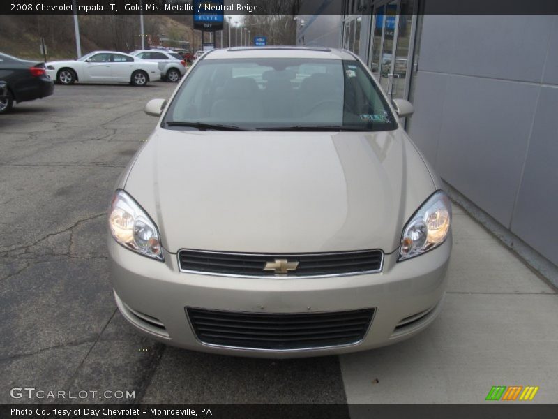 Gold Mist Metallic / Neutral Beige 2008 Chevrolet Impala LT