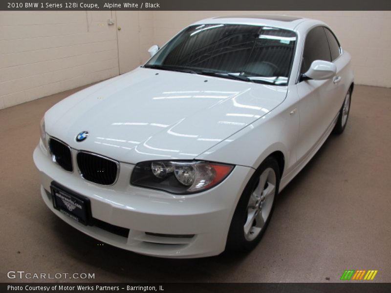 Alpine White / Black 2010 BMW 1 Series 128i Coupe