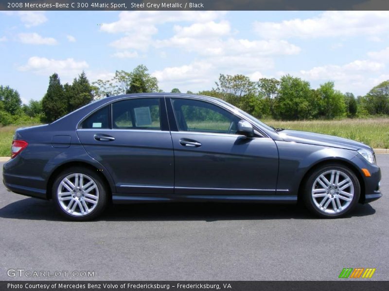 Steel Grey Metallic / Black 2008 Mercedes-Benz C 300 4Matic Sport