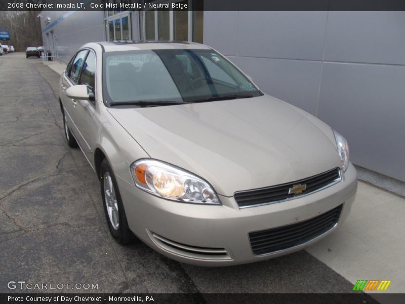 Gold Mist Metallic / Neutral Beige 2008 Chevrolet Impala LT
