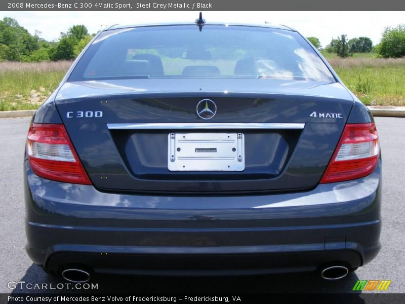 Steel Grey Metallic / Black 2008 Mercedes-Benz C 300 4Matic Sport