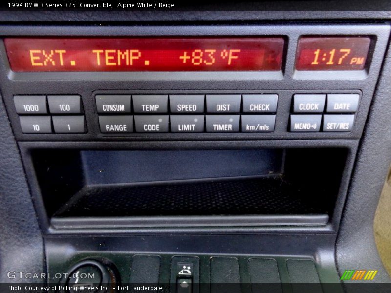 Controls of 1994 3 Series 325i Convertible