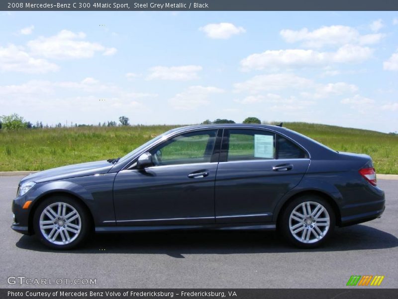 Steel Grey Metallic / Black 2008 Mercedes-Benz C 300 4Matic Sport