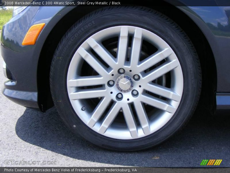 Steel Grey Metallic / Black 2008 Mercedes-Benz C 300 4Matic Sport