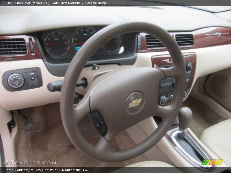 Gold Mist Metallic / Neutral Beige 2008 Chevrolet Impala LT