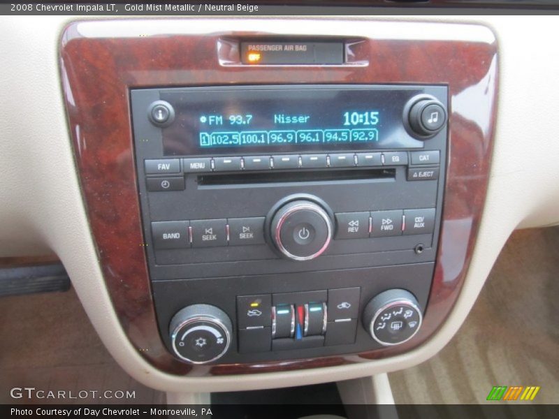 Gold Mist Metallic / Neutral Beige 2008 Chevrolet Impala LT