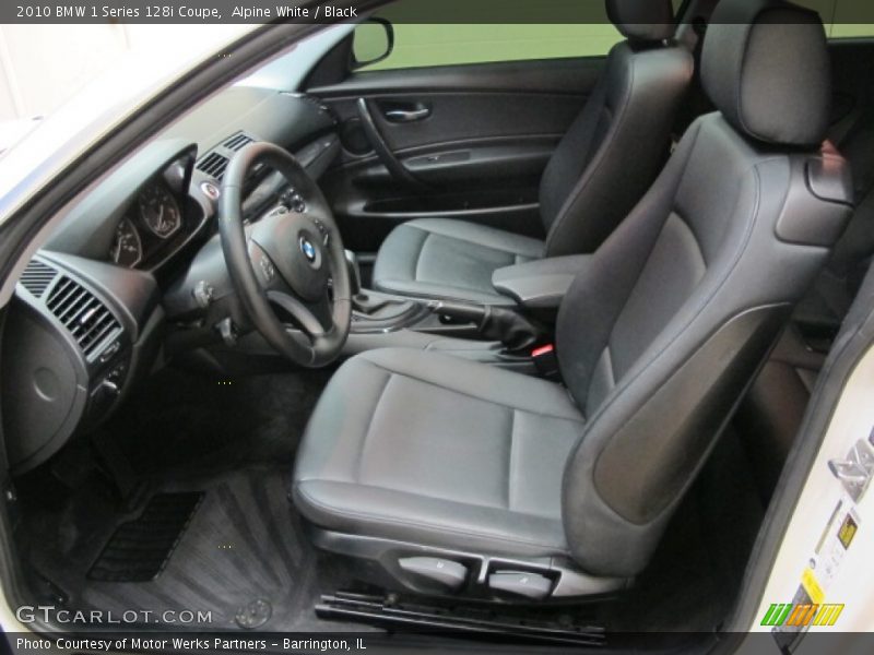 Alpine White / Black 2010 BMW 1 Series 128i Coupe