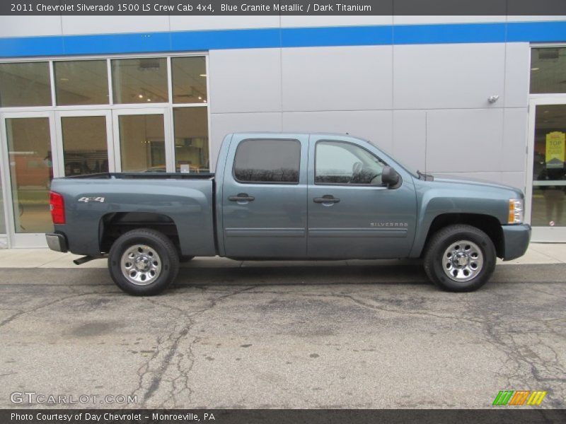 Blue Granite Metallic / Dark Titanium 2011 Chevrolet Silverado 1500 LS Crew Cab 4x4